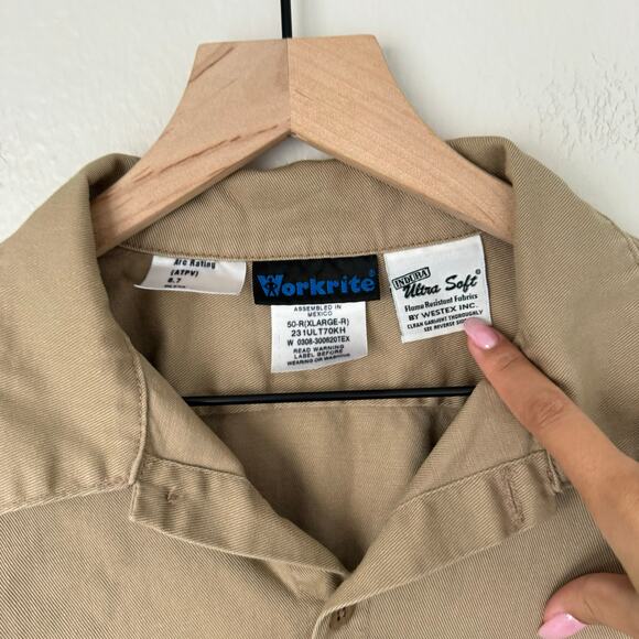 Workrite Mens Flame Resistant Longsleeve Shirt Indura Ultra Soft Size XL Utility - Picture 3 of 10